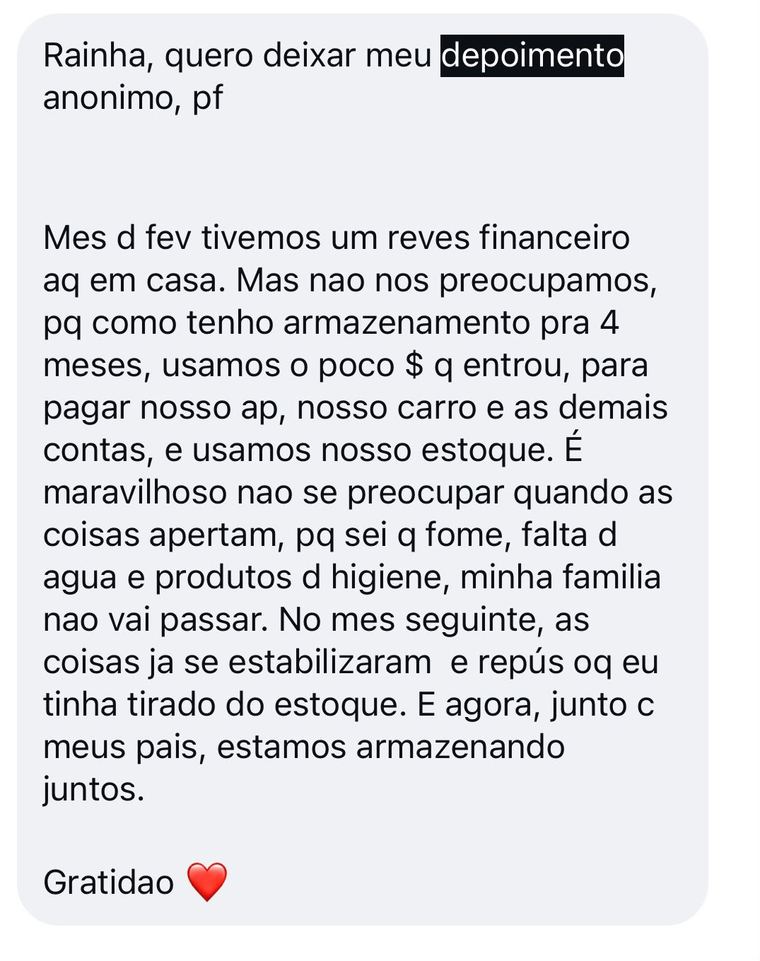 Print de mensagem recebida por Cinthia no direct do Instagram.