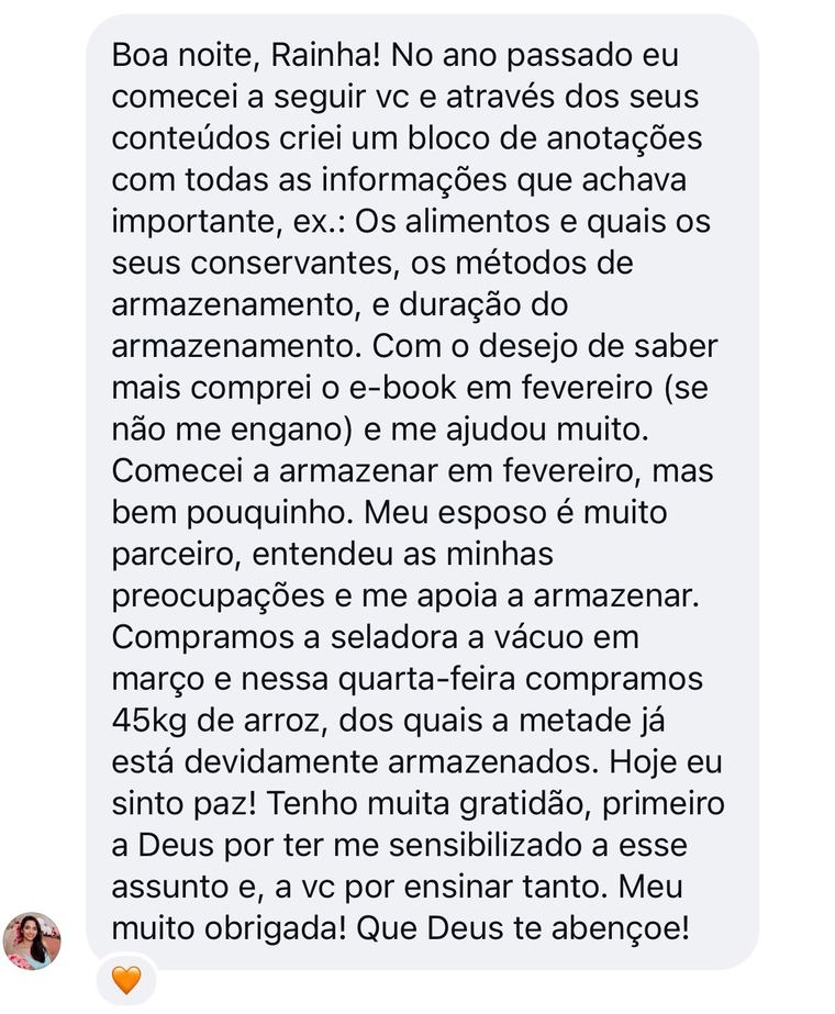Print de mensagem recebida por Cinthia no direct do Instagram.